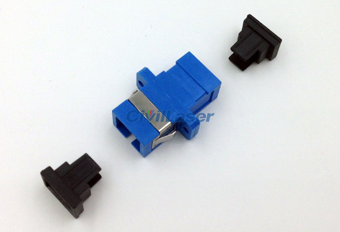 SC Fiber Optic Adapter 단일 모드 Single Core Blue Flange