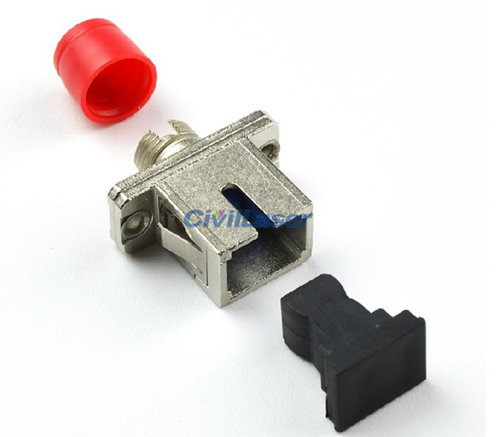 SC To FC Single Core Fiber Optic Adapter Metal Flange Plate