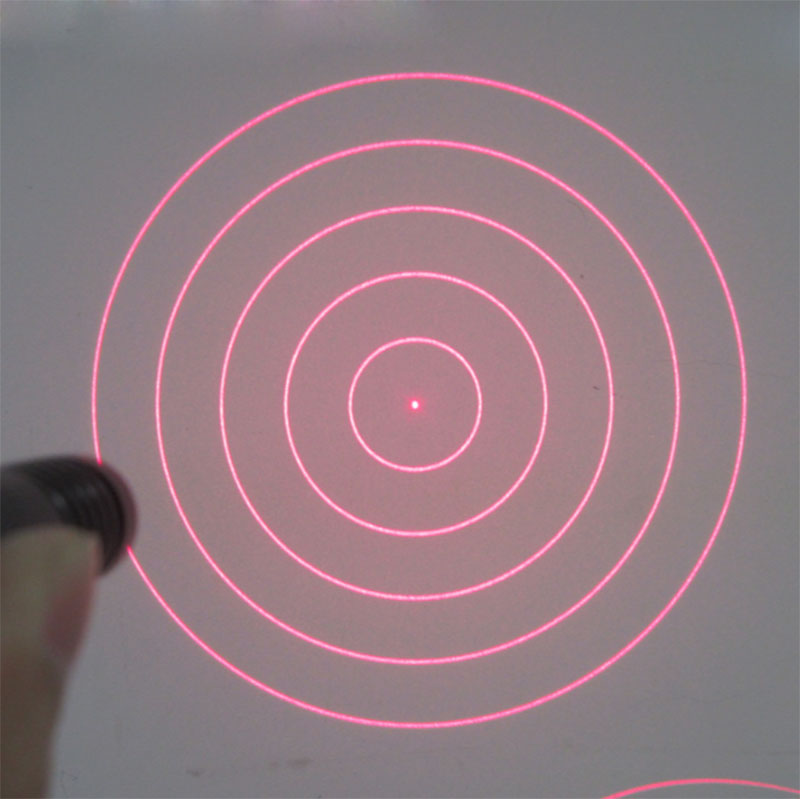 5 concentric circles effect red/green/blue laser Focusing laser