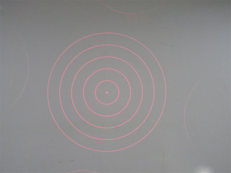 5 concentric circles effect red/green/blue laser Focusing laser