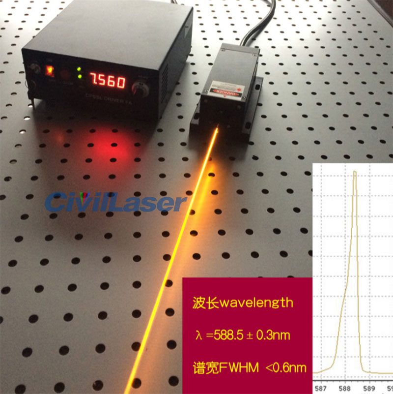 589nm dpss laser output power 200mW adjustable 노란색 light source for ...
