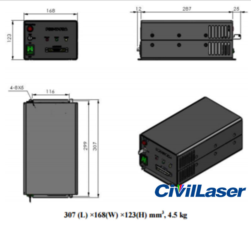 589nm DPSS laser with TEM00 3W~4.8W