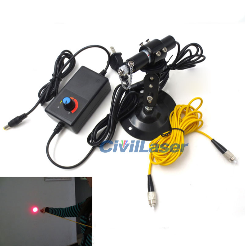 650nm 200mw Multi mode fiber coupled 빨간색 laser module with FC interface - Click Image to Close
