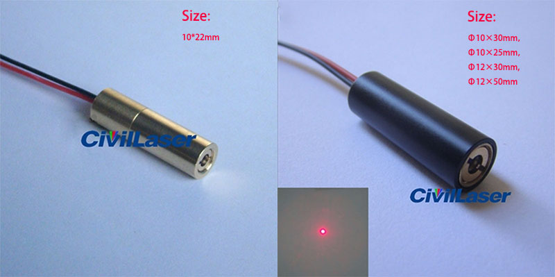 24V 1mW 650nm 빨간색 Dot laser module positioning lase