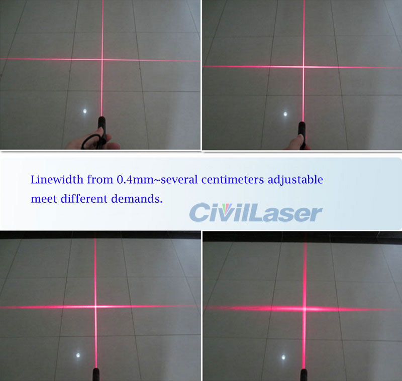 650nm 빨간색 Crosshair laser module Ultra-fine linewidth Vertical 90 degrees