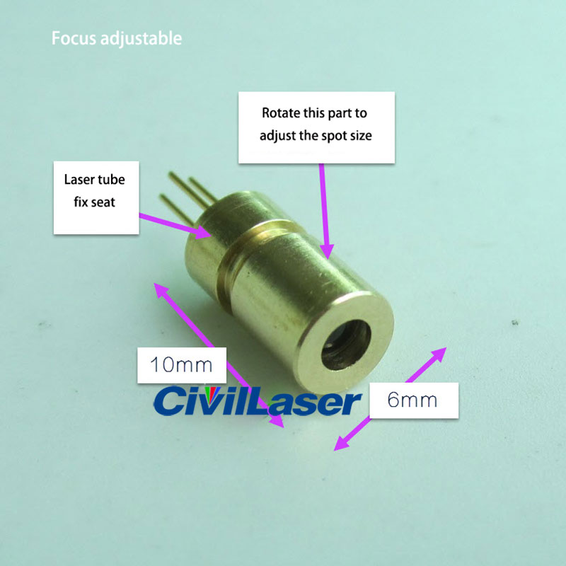 5mW 650nm Dot Industrial laser head Focus adjustable