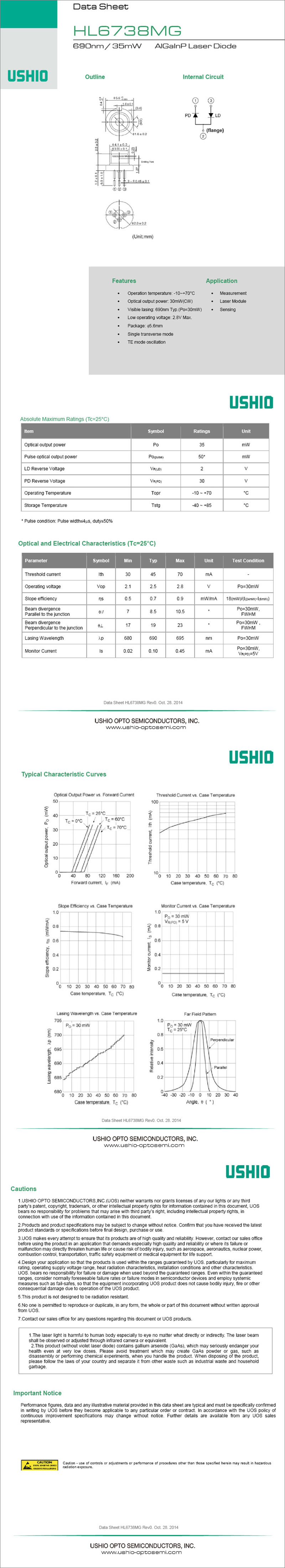 690nm 35mw 빨간색 laser module LD