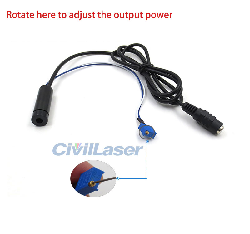 808nm 0.1mw-10mw Output Power adjustable IR laser module