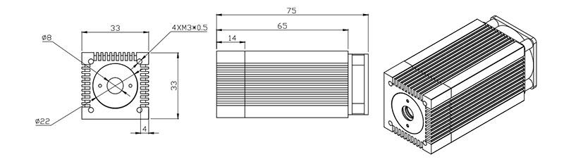 808nm 500mw~1000mw Line IR laser module