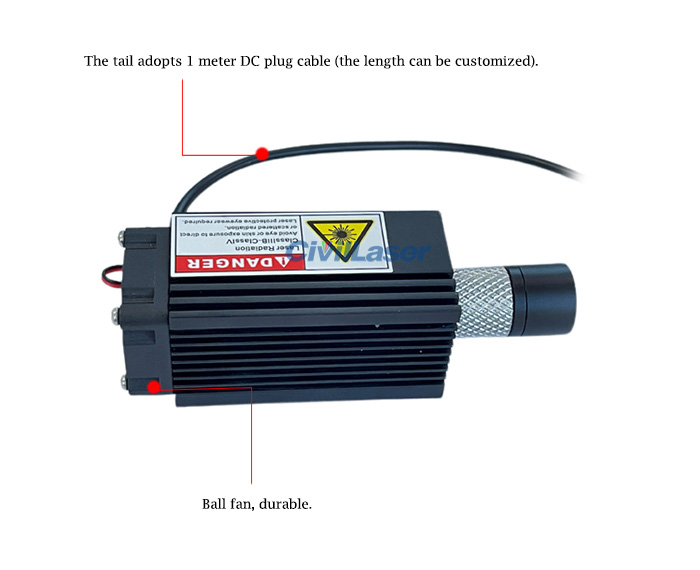 Powell Lens Laser Module 638nm 300~500mW Uniform Line Laser with TTL ...