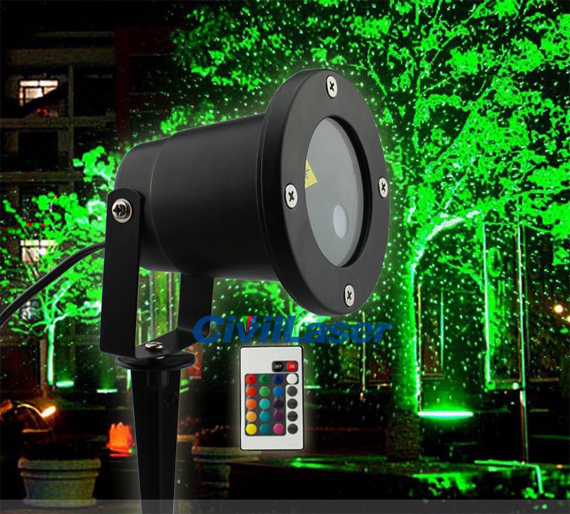 Outdoor dynamic lawn lamp 빨간색 녹색 Stars Landscape garden Waterproof laser lamp - Click Image to Close