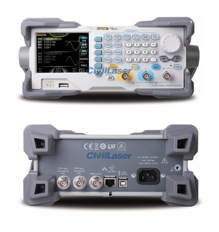 30MHz/60MHz Double Channel Arbitrary Waveform Generator Square Wave ...